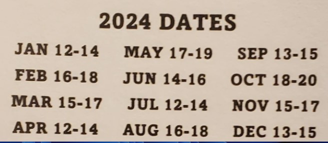 2024 TMMTD Schedule
